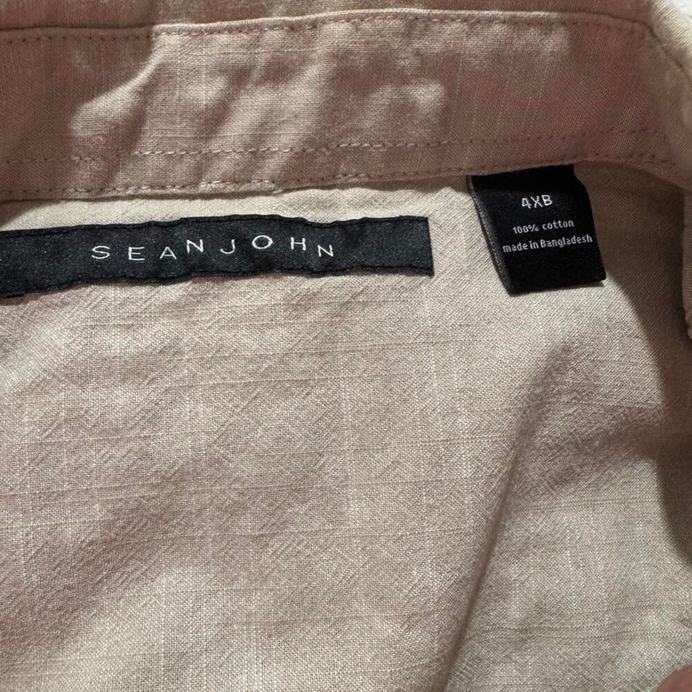 Sean-john Men's Cream and Tan Shirt - Picture 4 of 8